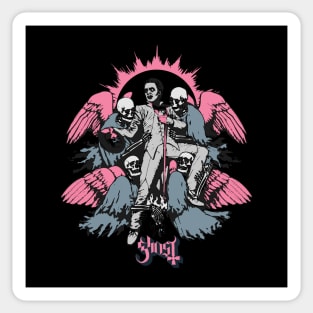 Ghost Retro Style Pink Sticker